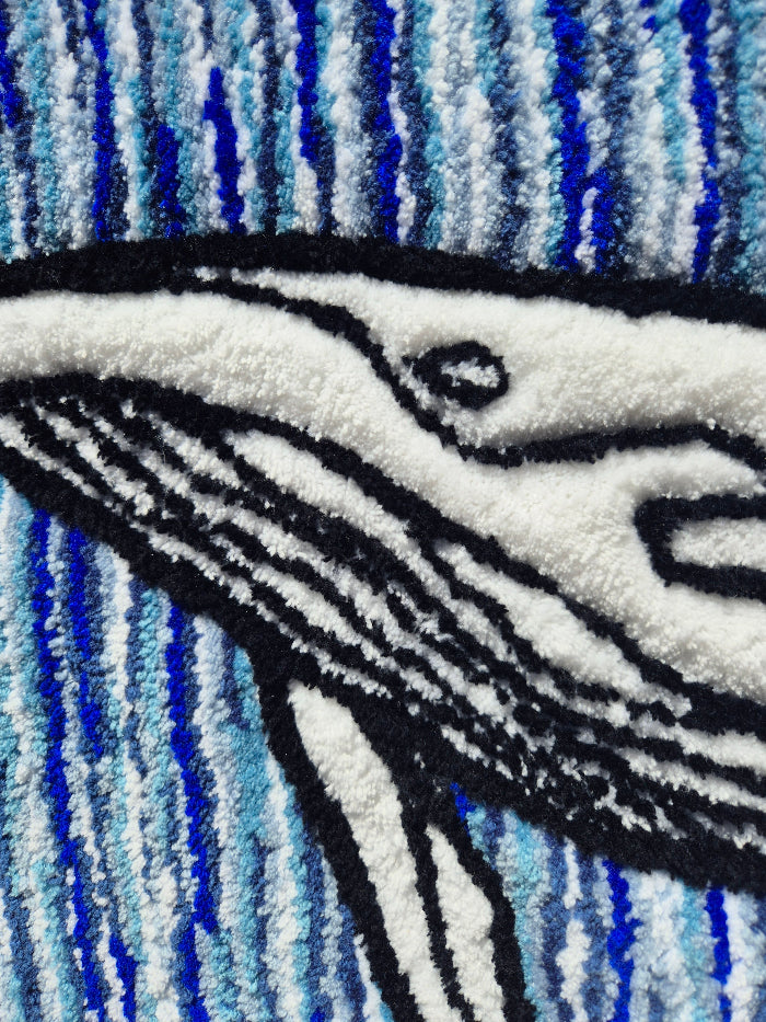 Tableau Whale en laine réalisé à la main par Maison Laëne